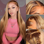 4/27 Highlight Straight HD Lace Front Wig