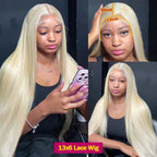 613 Blonde HD Lace Front Human Hair Wig | Straight 30 Inch