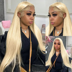 613 Blonde HD Lace Front Human Hair Wig | Straight 30 Inch