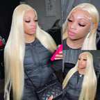 613 Blonde HD Lace Front Human Hair Wig | Straight 30 Inch