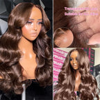 Body Wave 13x6 HD Lace Wig Chocolate Brown Preplucked