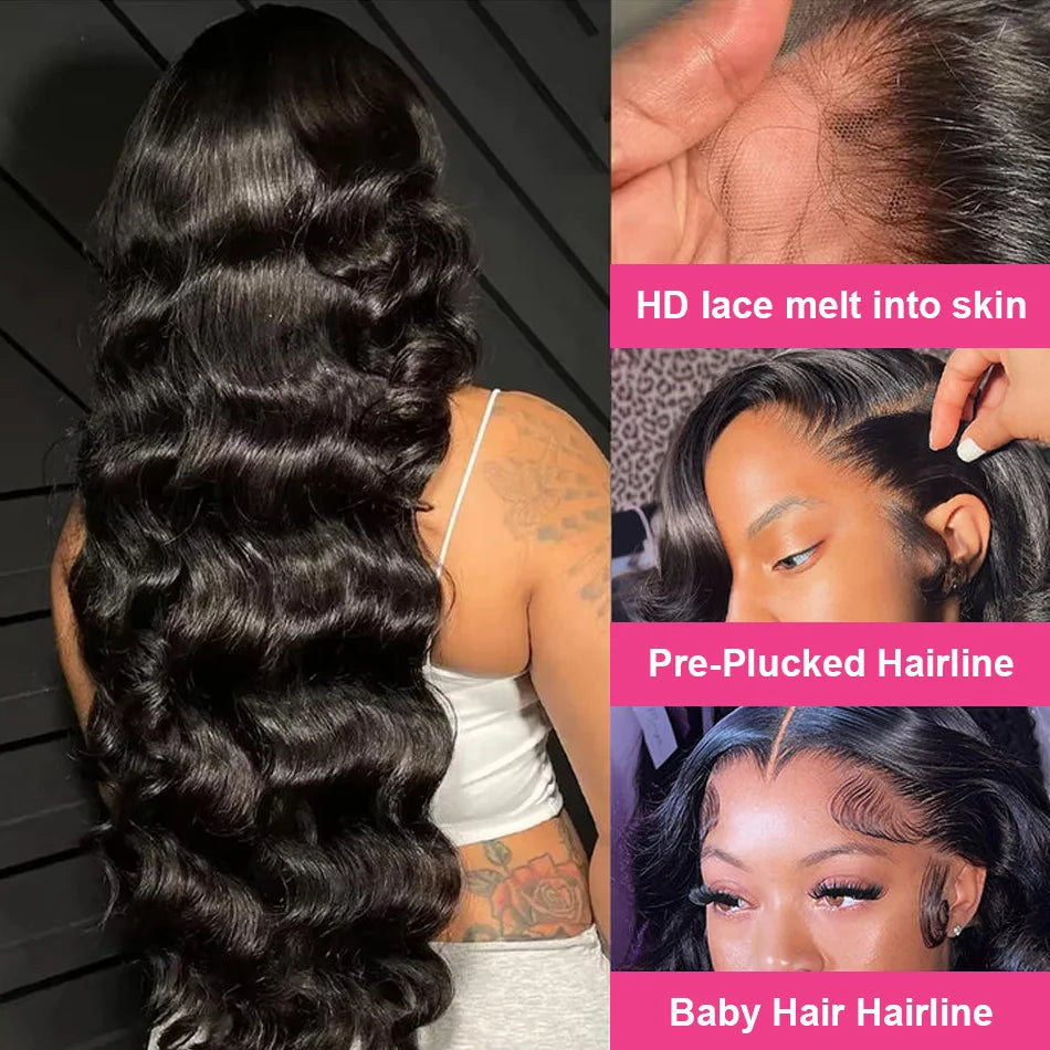 Body Wave HD Lace Front Human Hair Wig | Glueless Pre Plucked