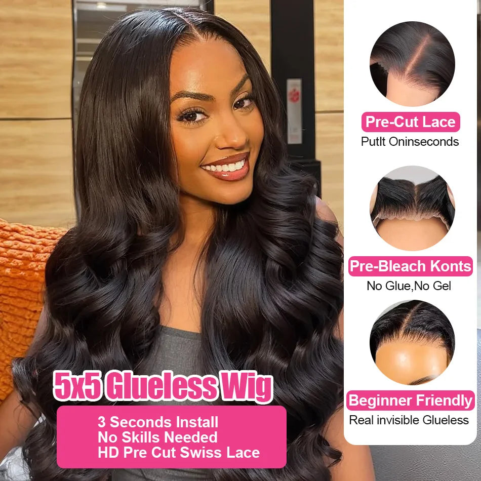 Body Wave HD Lace Front Human Hair Wig | Glueless Pre Plucked