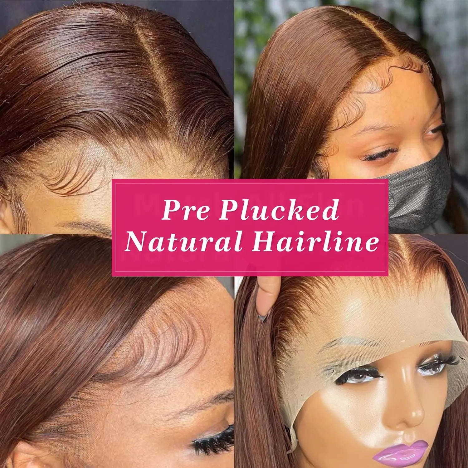 Chocolate Brown HD Lace Front Human Hair Wig