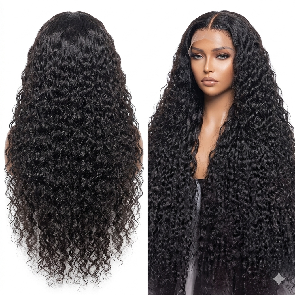 HD Deep Wave Lace Front Wig – Brazilian Pre-Plucked Curly