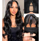 Glueless V Part Human Hair Wig | Body Wave No Leave Out