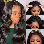 Glueless V Part Human Hair Wig | Body Wave No Leave Out