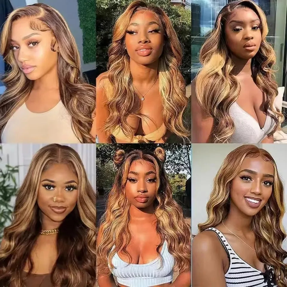Glueless HD Lace Wig | Honey Blonde Ombre Body Wave