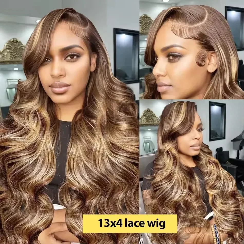 Glueless HD Lace Wig | Honey Blonde Ombre Body Wave