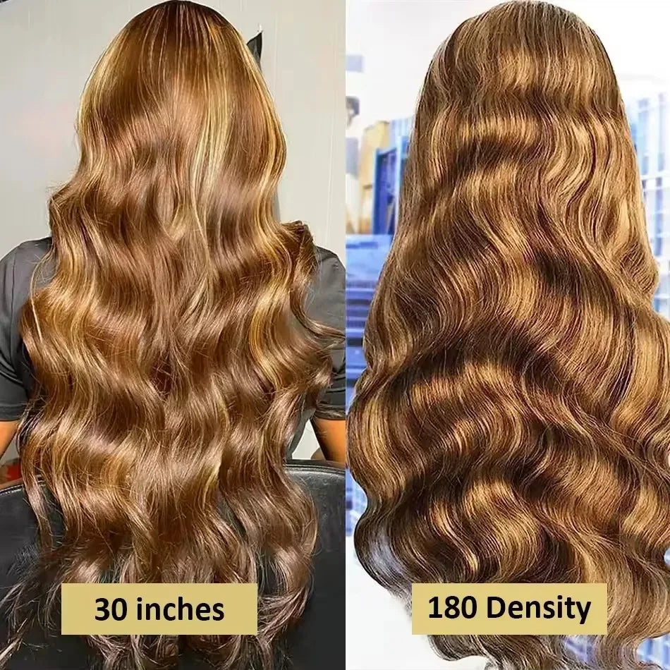 Glueless HD Lace Wig | Honey Blonde Ombre Body Wave