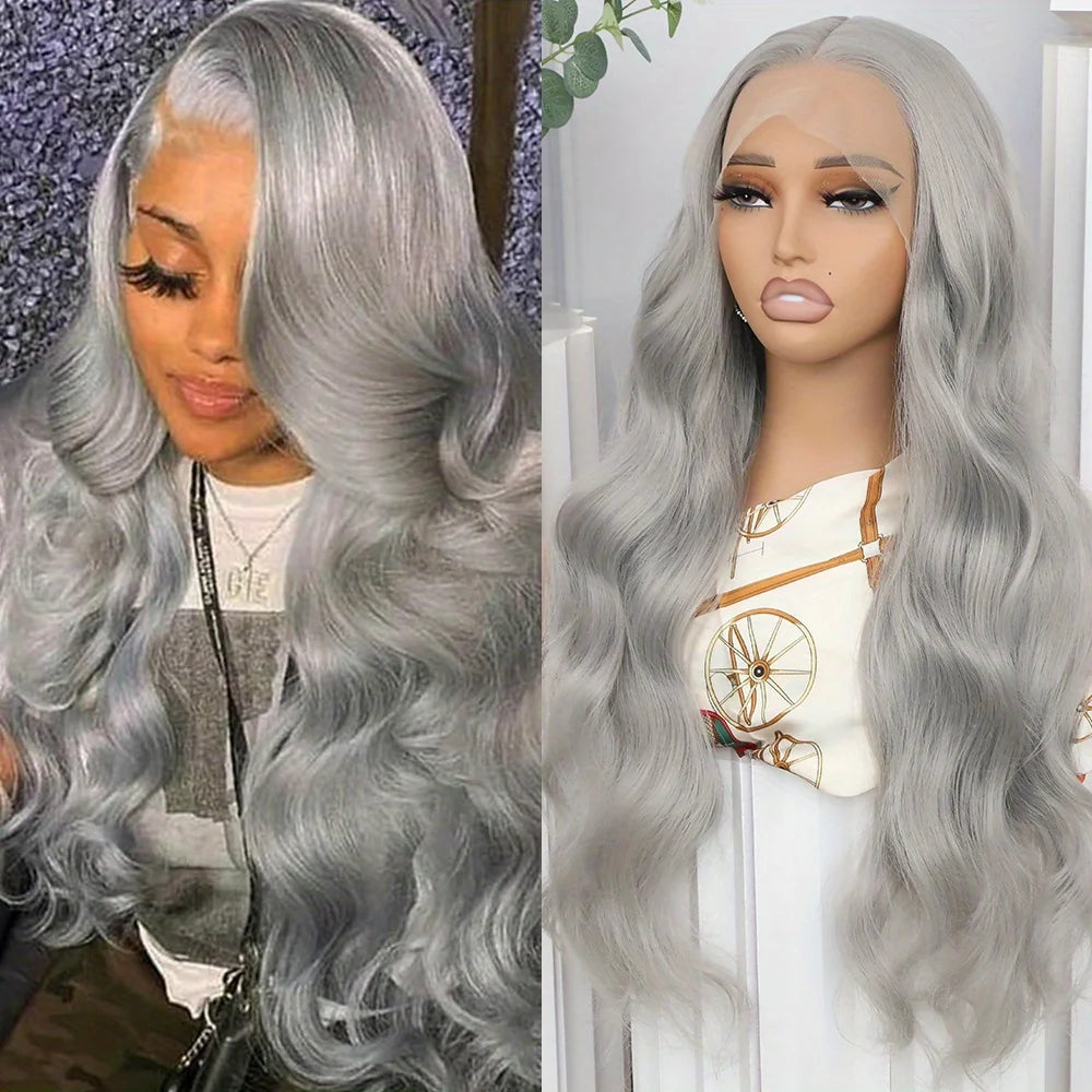 Gray Synthetic Lace Front Wig