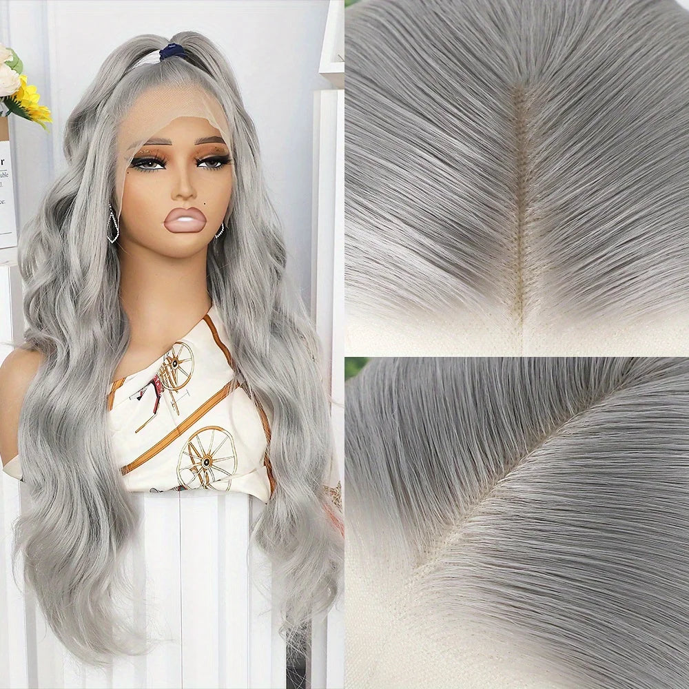 Gray Synthetic Lace Front Wig