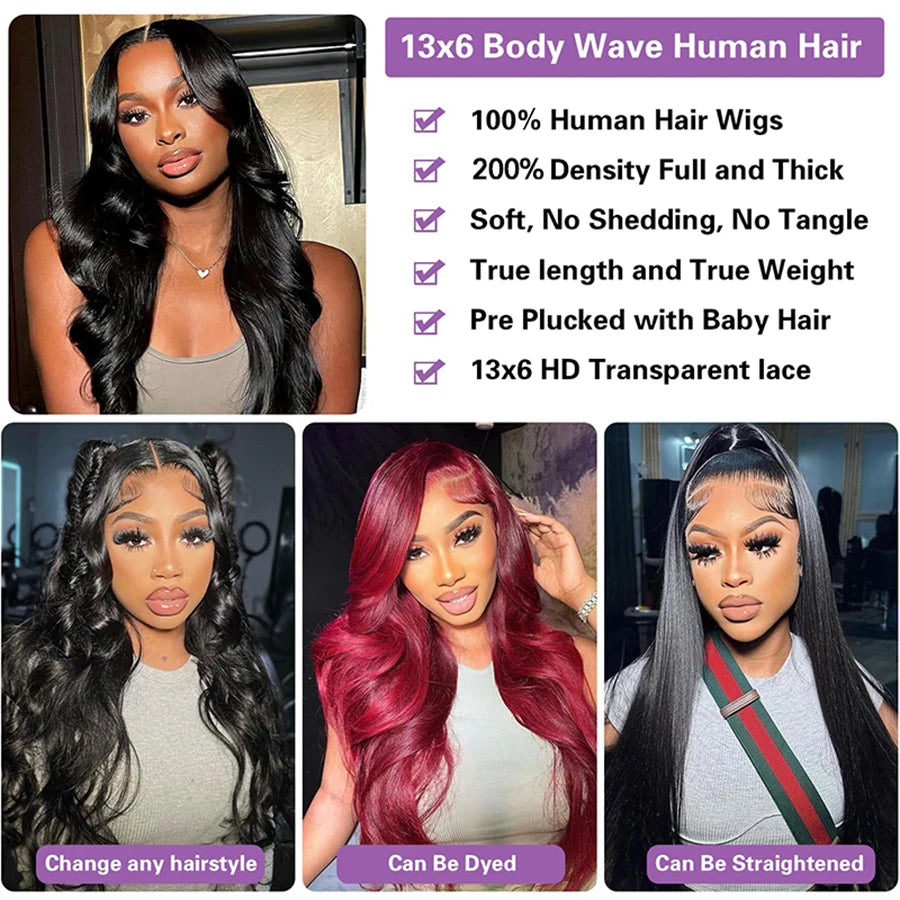 HD Lace Front Wig Human Hair | Body Wave Brazilian Remy