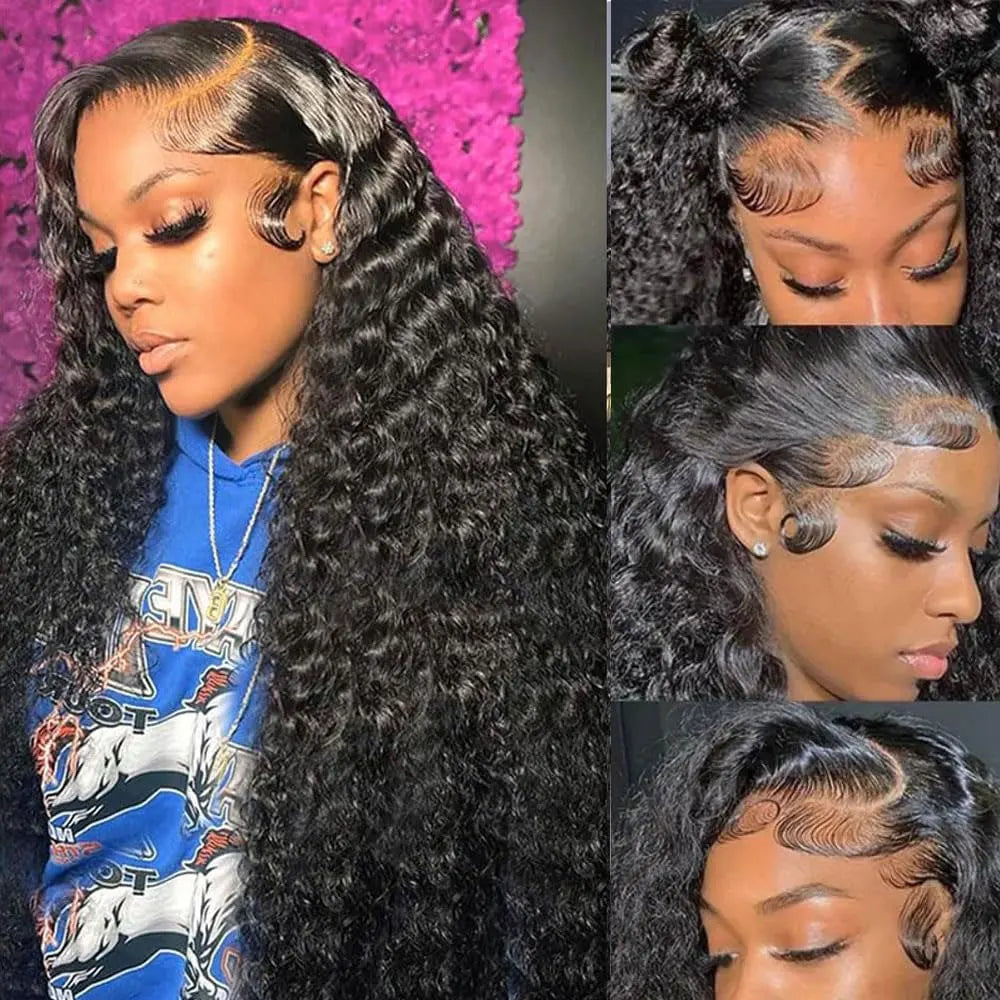 HD Deep Wave Lace Front Wig – Brazilian Pre-Plucked Curly