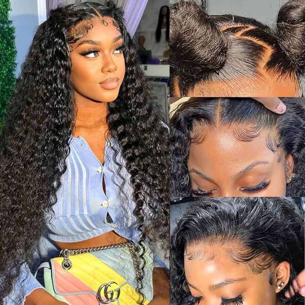 HD Deep Wave Lace Front Wig – Brazilian Pre-Plucked Curly