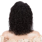 T Part Lace Wig Human Hair | Brown Highlight Curly Remy