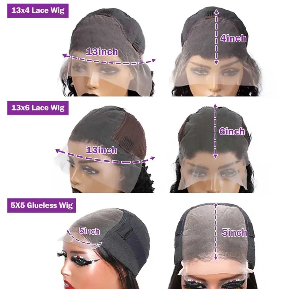 HD Deep Wave Lace Front Wig – Brazilian Pre-Plucked Curly